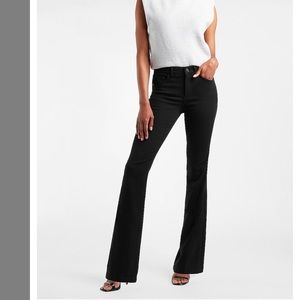 J Brand OP Jett Mid Rise Boot Leg Black Jeans